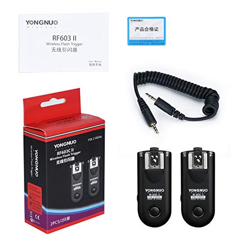 YONGNUO Wireless Shutter Release & Flash Trigger RF-603II C1 for Canon DSLR 1100D / 1000D / 600D / 550D / 500D / 450D / 400D / 350D / 300D / 60D/70D