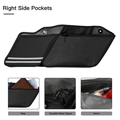 SUNPIE - Organizadores de alforjas de motocicleta compatibles con Street Glide Road King Road Glide Electra Glide 2023, 2022, 2021, 2020, 2019, 2018, 2017, 2016, 2015, 2014, 2 unidades