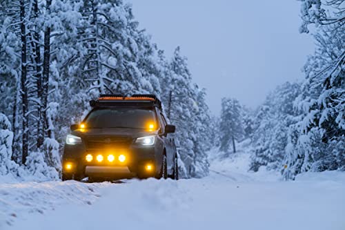 RIGID INDUSTRIES 36210-360-Series - Óptica de punto de 6 pulgadas con lente ámbar PRO e iluminación trasera | Par