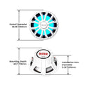 BOSS Audio Systems MRGB10W Subwoofer de Audio Marino de 10 Pulgadas – 800 vatios máximo, Bobina de Voz Dual de 2 ohmios, iluminación Multicolor, Resistente a la Intemperie, se Vende Individualmente,