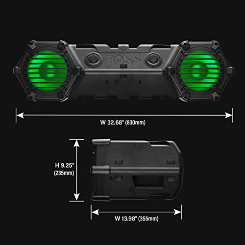BOSS Audio Systems ATV UTV Altavoces Cuadrados