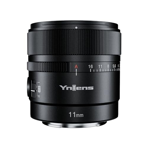 YONGNUO YN11MM F1.8S Lente para Sony, 11 mm F1.8 Lente fija de apertura grande, enfoque automático APS-C, lente ultra gran angular para cámaras Sony E Mount sin espejo