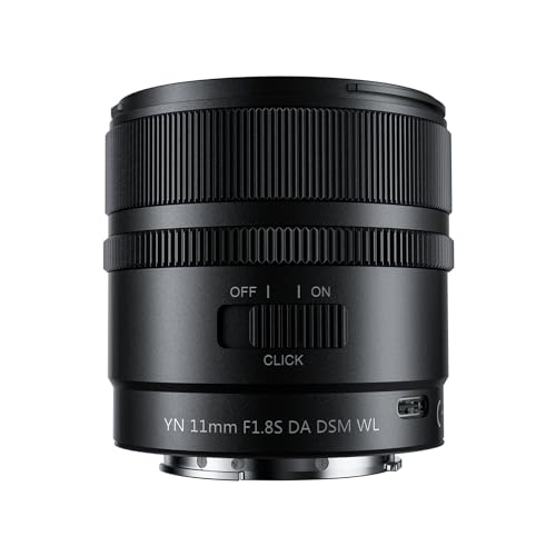 YONGNUO YN11MM F1.8S Lente para Sony, 11 mm F1.8 Lente fija de apertura grande, enfoque automático APS-C, lente ultra gran angular para cámaras Sony E Mount sin espejo