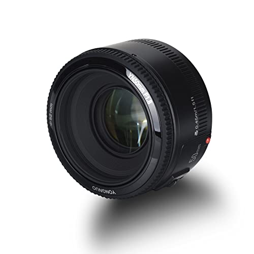 YONGNUO YN50mm F1.8 Lente de gran apertura de enfoque automático compatible con cámara Canon EF Mount EOS