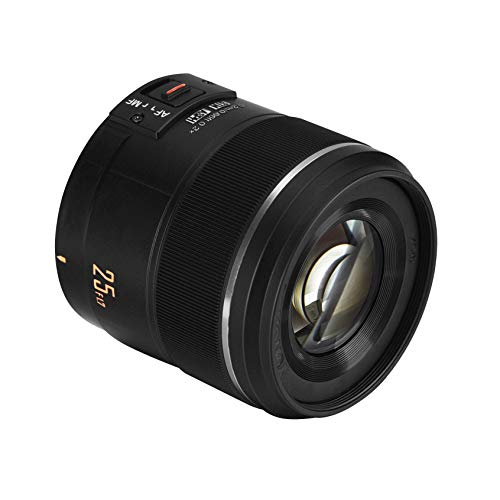Yongnuo YN25mm F1.7M Lente Prime estándar de enfoque automático, micro sin espejo, cuatro tercios, compatible con cámaras Olympus y Panasonic, color negro