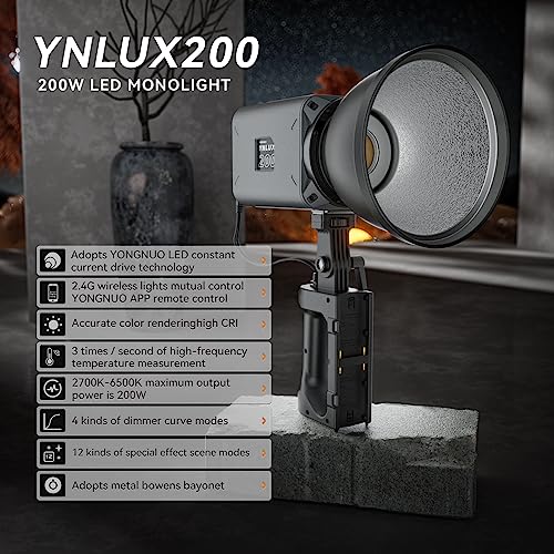 YONGNUO YN LUX200 Kit de iluminación de salida continua de mano