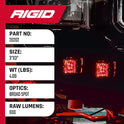 Rigid Industries 20202 - Par de faros traseros, color rojo