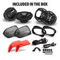 BOSS Audio Systems BHD14 Harley Davidson - Kit de altavoces de alforja de 6 x 9 pulgadas, se adapta a motocicletas seleccionadas de Road Glide y Street Glide 2014+, 300 vatios de potencia por par, rango completo, 2 vías, se vende en pares