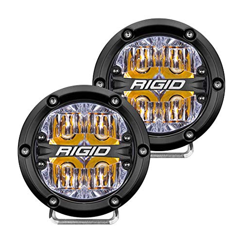 Rigid Industries – Kit de Luces A-Pilar, Compatible con el 4Runner 2010-2020 – Incluye Luces de transmisión de la Serie 4 en 360