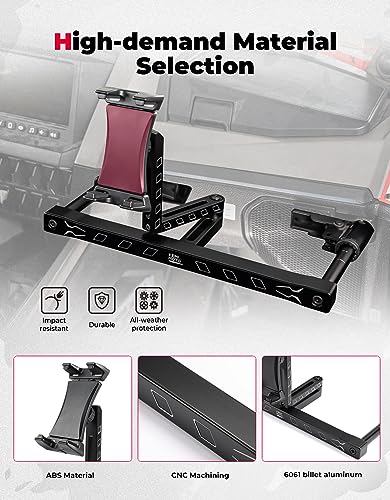 KEMIMOTO - Soportes electrónicos para dispositivos con barra de agarre compatible con RZR PRO XP, soporte para dispositivos electrónicos para teléfono tablet y GPS compatible con Polaris RZR PRO XP/XP4 2022-2023 RZR PRO R/Turbo R