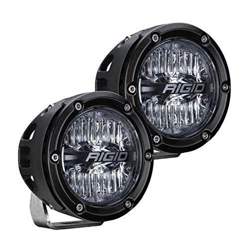 Rigid Industries – Kit de Luces A-Pilar, Compatible con el 4Runner 2010-2020 – Incluye Luces de transmisión de la Serie 4 en 360