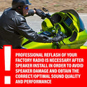 BOSS Audio Systems Sistema de altavoces delanteros BHD3F Harley Davidson – Compatible con motocicletas Select 1998+ Road Glide y Street Glide, amplificador de 4 canales más placas de montaje, resistente a la intemperie, 6.5 pulgadas, par de 300 vatios