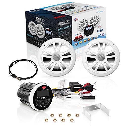 BOSS Audio Systems Paquete de Receptor y Altavoz de Calibre Marino