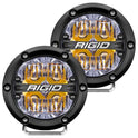 Rigid Industries 36118 Serie 360 Luz LED Todoterreno de 4 Pulgadas para Velocidad Moderada de 20 a 50 mph más par de retroiluminación ámbar