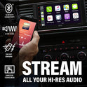 BOSS Audio Systems Elite BV850ACP Reproductor multimedia para coche con Apple CarPlay-Android Auto – Doble Din, pantalla táctil capacitiva LCD de 6,75 pulgadas, Bluetooth, USB, AM/FM, no CD/DVD, cámara trasera incluida