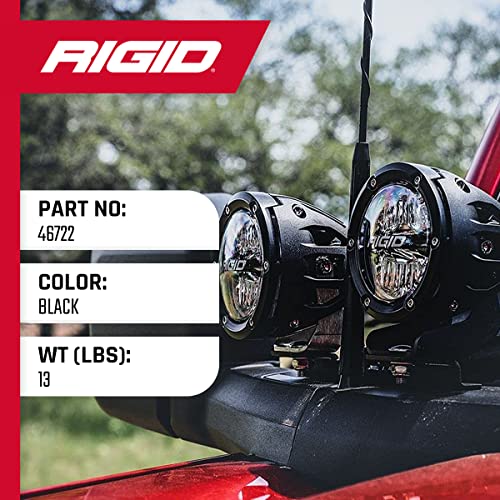RIGID INDUSTRIES - Kit de montaje de pilar A de doble cápsula, compatible con Ford Bronco 2021 tamaño completo, compatible con la serie 360, serie D, cápsulas de radiancia, Adapt XP, DXL (46722)