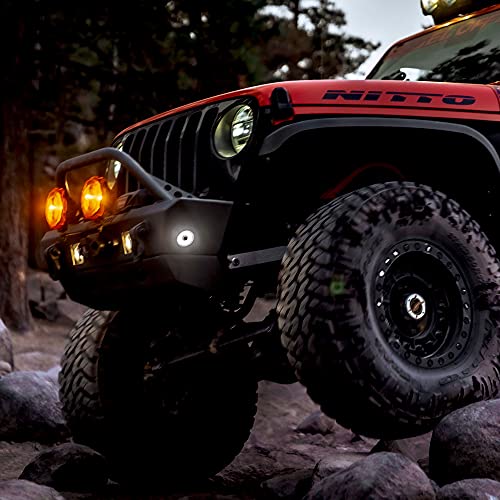 KC HiLiTES 91040 Cyclone V2 LED 6 Luces 5W bajo el vehículo Sistema de luz de Roca de Haz de inundación, Opciones de Montaje versátiles, Ilumina una Amplia área Alrededor del vehículo