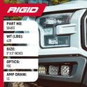 RIGID INDUSTRIES Luz antiniebla SAE serie D (par): luz antiniebla legal de calle para auto