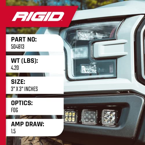 RIGID INDUSTRIES Luz antiniebla SAE serie D (par): luz antiniebla legal de calle para auto