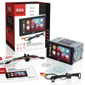 BOSS Audio Systems Elite BV850ACP Reproductor multimedia para coche con Apple CarPlay-Android Auto – Doble Din, pantalla táctil capacitiva LCD de 6,75 pulgadas, Bluetooth, USB, AM/FM, no CD/DVD, cámara trasera incluida