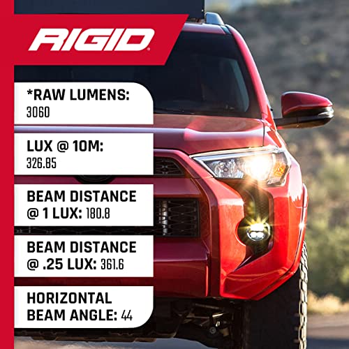 Rigid Industries 36117 Serie 360 Luz LED Todoterreno de 4 Pulgadas para Velocidad Moderada de 20 a 50 mph Plus par de retroiluminación Blanca