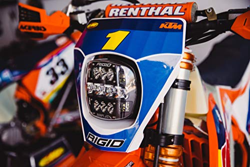 RIGID INDUSTRIES – 300417 Adapt XE Extreme Enduro LED Moto Kit – Luz LED con 3 zonas de iluminación – Módulo GPS (Blanco)