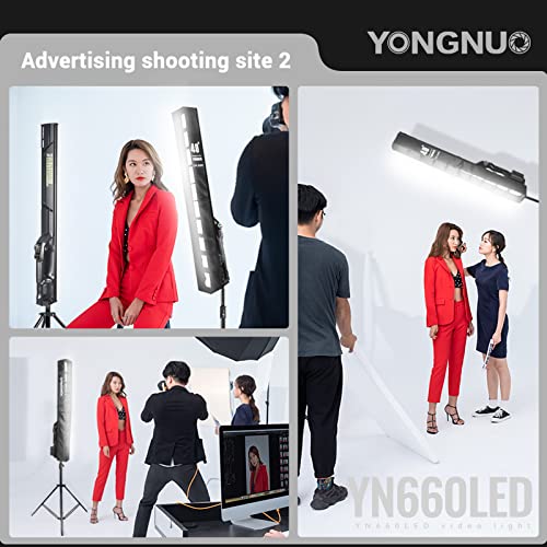 YONGNUO YN660LED Luz de video LED, luz de varita de mano de 45 W, luz de tubo LED RGB a todo color, CRI96 2000K-9900K ajustable, efecto de iluminación 31, para fotografía de video de YouTube