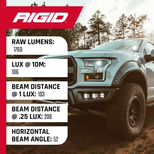 RIGID INDUSTRIES Luz antiniebla SAE serie D (par): luz antiniebla legal de calle para auto