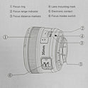 YONGNUO YN 35 mm Lente F2 1:2 AF/MF Gran Angular Fijo/Prime de Enfoque automático, Lente para cámaras réflex Digitales de Nikon