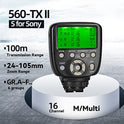 Yongnuo YN560-TX II S Disparador de flash inalámbrico para cámaras Sony, driver Trasmitter para Yongnuo YN-560III YN560 IV Flash Speedlite