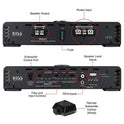 BOSS Audio Amplificador de energía MOSFET DE de 2 Canales, con Control Remoto para Nivel del subwoofer