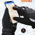 Guantes térmicos de motocicleta kemimoto, guantes calefactables para hombres y mujeres, guantes de calefacción impermeables con batería recargable, guantes eléctricos táctiles, 7.4 V 2600 mAh, calor hasta 3.5 – 6 horas (XXL, negro)