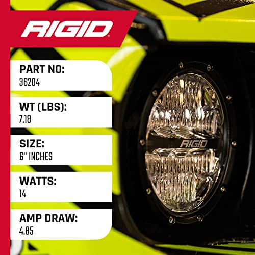 RIGID Industries - Luz LED Todoterreno de la Serie 360 de 6 Pulgadas para Velocidad Moderada de 20 a 50 mph Plus par de retroiluminación Blanca