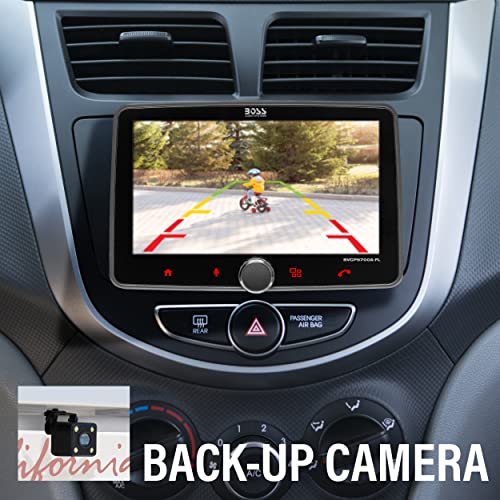 Boss Audio Systems Sistema estéreo para automóvil BVCP9700A-CFL: Apple CarPlay, Android Auto, DIN único con Pantalla táctil de 7 Pulgadas, Audio Bluetooth y Unidad de Llamadas, Receptor Radio