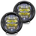 Rigid Industries 36117 Serie 360 Luz LED Todoterreno de 4 Pulgadas para Velocidad Moderada de 20 a 50 mph Plus par de retroiluminación Blanca
