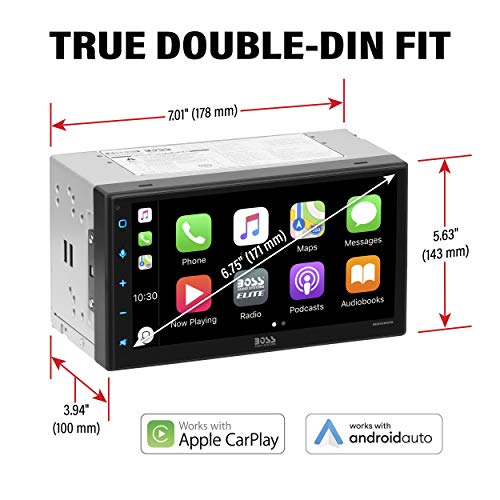 BOSS Audio Systems Elite Reproductor multimedia para coche con Apple CarPlay Android Auto