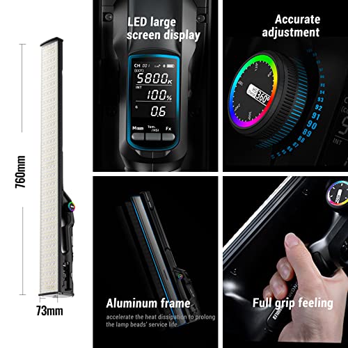 YONGNUO YN660LED Luz de video LED, luz de varita de mano de 45 W, luz de tubo LED RGB a todo color, CRI96 2000K-9900K ajustable, efecto de iluminación 31, para fotografía de video de YouTube