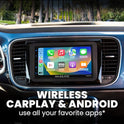 BOSS Audio Systems Elite BV800ACP Reproductor multimedia para coche con Apple CarPlay, Android Auto Double Din Car Stereo, pantalla táctil capacitiva LCD de 6,75 pulgadas, Bluetooth MP3 USB A/V en receptor AM/FM, dirección