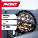 RIGID INDUSTRIES - Cubierta de luz para luces LED de la serie 360 de 4 pulgadas, ámbar | Par