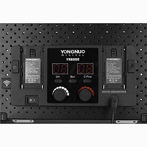 YONGNUO YN6000 600 LED lámpara de video luz de tablero de luz grande con Softbox Bi temperatura de color 3200K-5600K para sesiones de estudio de entrevistas