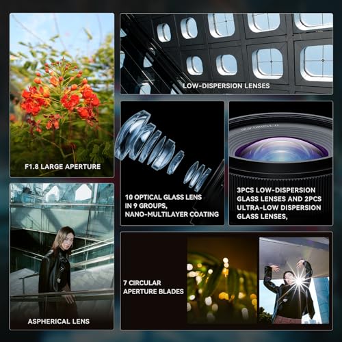 YONGNUO YN11MM F1.8S Lente para Sony, 11 mm F1.8 Lente fija de apertura grande, enfoque automático APS-C, lente ultra gran angular para cámaras Sony E Mount sin espejo