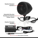 BOSS Audio Systems - Altavoces para motocicleta de 3 pulgadas y sistema de sonido amplificador de audio - Amplificador compacto clase D, resistente a la intemperie