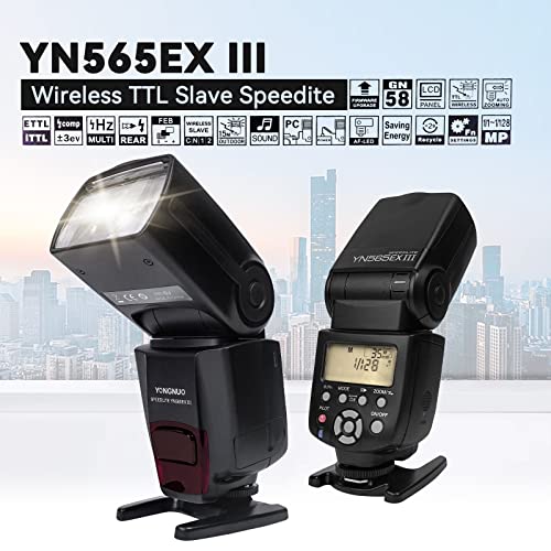 YONGNUO YN565EX III E-TTL Camera Flash Speedlite for Nikon Camera in Wireless Slave TTL Mode, Digital ITTL Mode, Manual and Multi Mode
