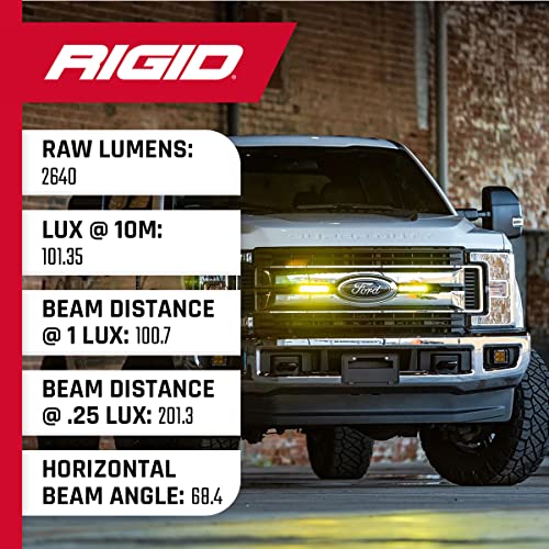 RIGID INDUSTRIES SR-Series DOT/SAE J583 - Par de luces antiniebla LED amarillas selectivas de 6 pulgadas para automóviles