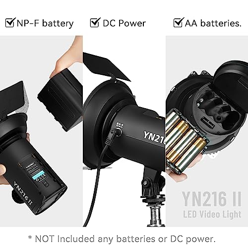 YONGNUO YN216 II - Luz LED de vídeo, temperatura de color ajustable 3200K-5600K, para Canon Nikon Pentax Olympus Samsung