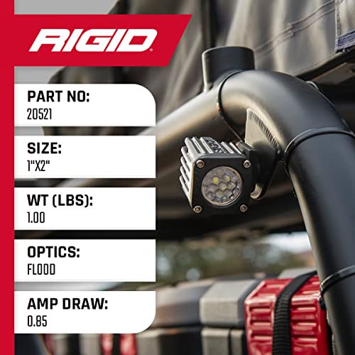 RIGID INDUSTRIES - Montaje en superficie de inundación negra (LED de encendido): accesorios de montaje para uso fuera de carretera