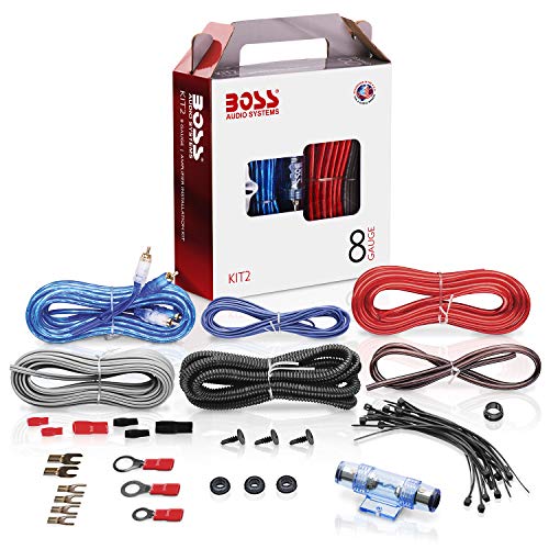 BOSS Audio KIT2 8 Gauge Kit de instalación de Amplificador