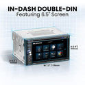BOSS Audio Systems Elite BV765B - Reproductor de DVD para coche, doble din, audio Bluetooth y llamadas manos libres, pantalla táctil LCD de 6,5 pulgadas, MP3, CD, DVD, USB, SD, entrada auxiliar, receptor de radio AM/FM