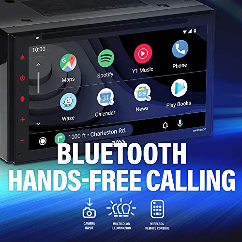 Boss Audio Systems Elite BV900ACP - Reproductor Multimedia para Coche con Apple CarPlay-Android Auto - Doble DIN, visualización táctil capacitiva de 6.75 Pulgadas, Bluetooth, DVD, CD, USB, Aux, Am FM