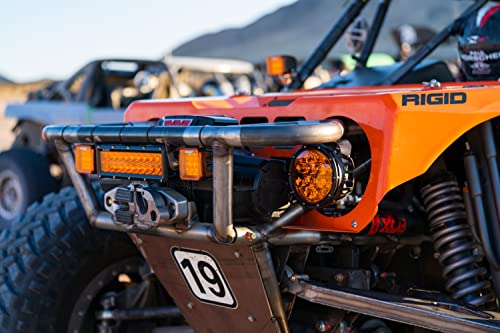 RIGID INDUSTRIES 36210-360-Series - Óptica de punto de 6 pulgadas con lente ámbar PRO e iluminación trasera | Par